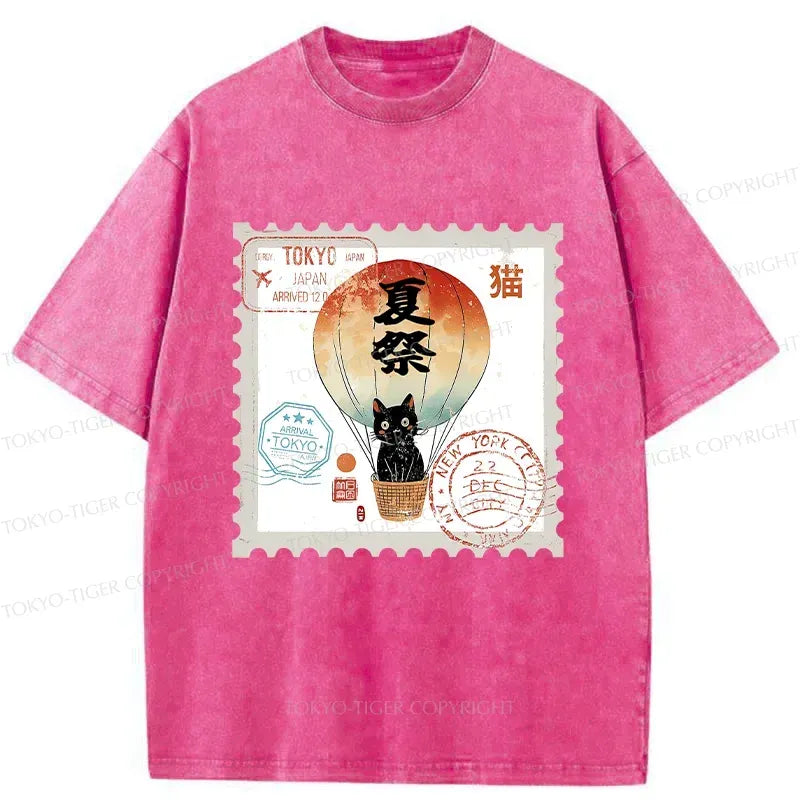 Unisex Japanese Cat Shirt for Summer