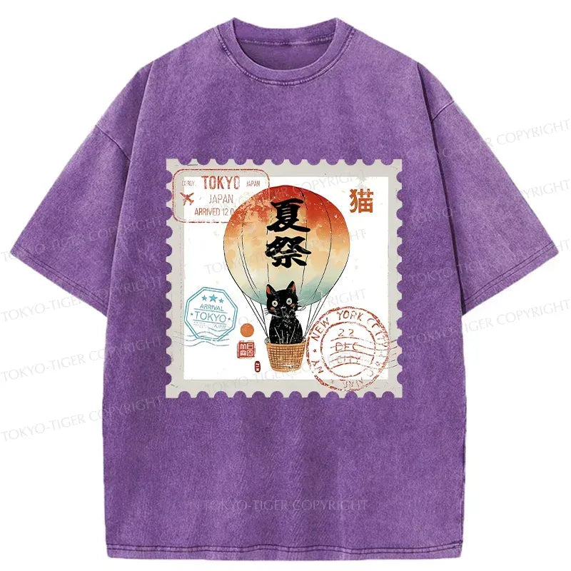 Unisex Japanese Cat Shirt for Summer
