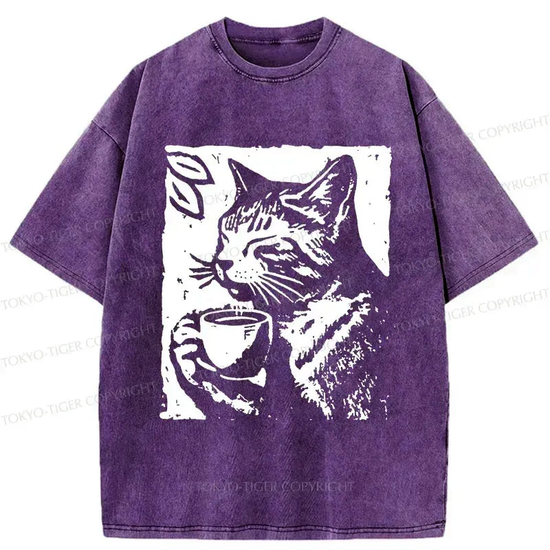 Ukiyo-e Cat T-Shirt for Casual Streetwear
