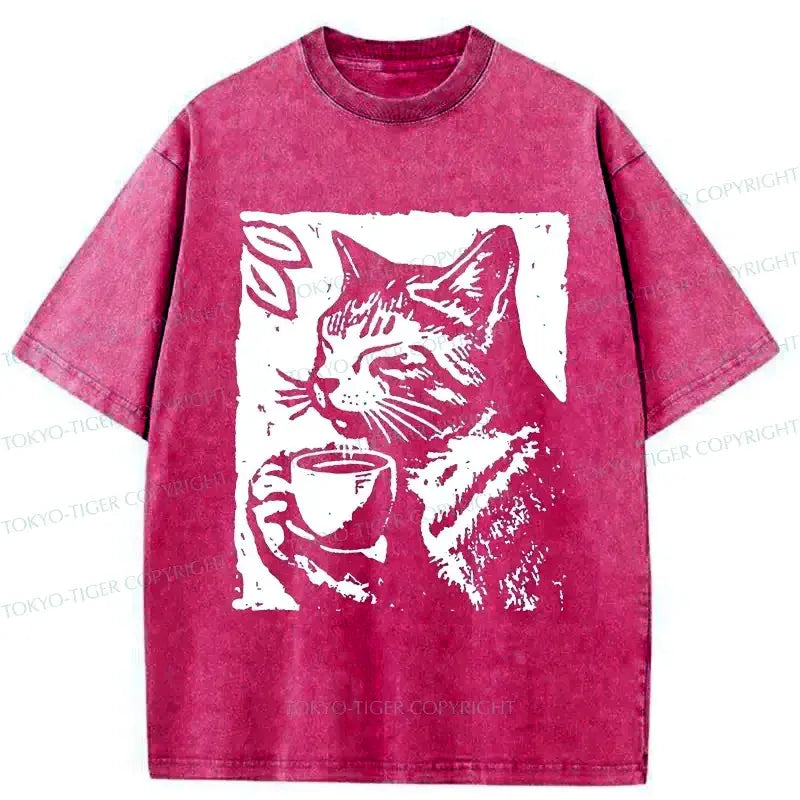 Ukiyo-e Cat T-Shirt for Casual Streetwear