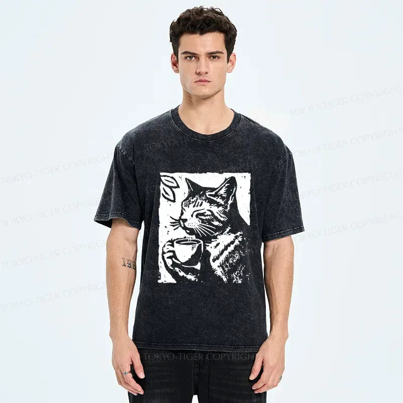 Ukiyo-e Cat T-Shirt for Casual Streetwear