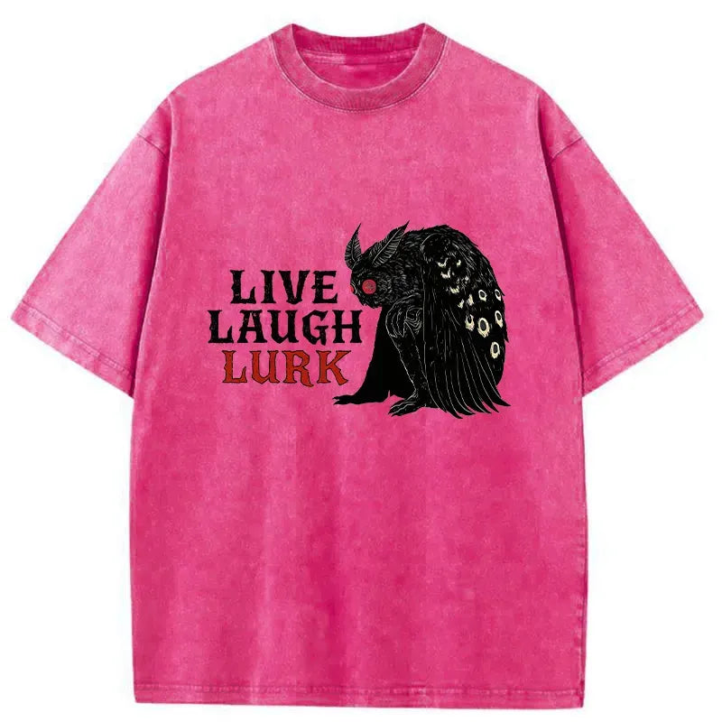 Japanese Mothman Washed T-Shirt for Daily Wear