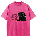 Japanese Mothman Washed T-Shirt for Daily Wear