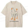 Kyoto-Lion Strong Goose Washed T-Shirt