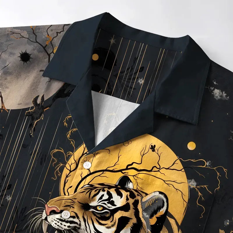 Japanese Tiger Aloha Shirt for Vacation