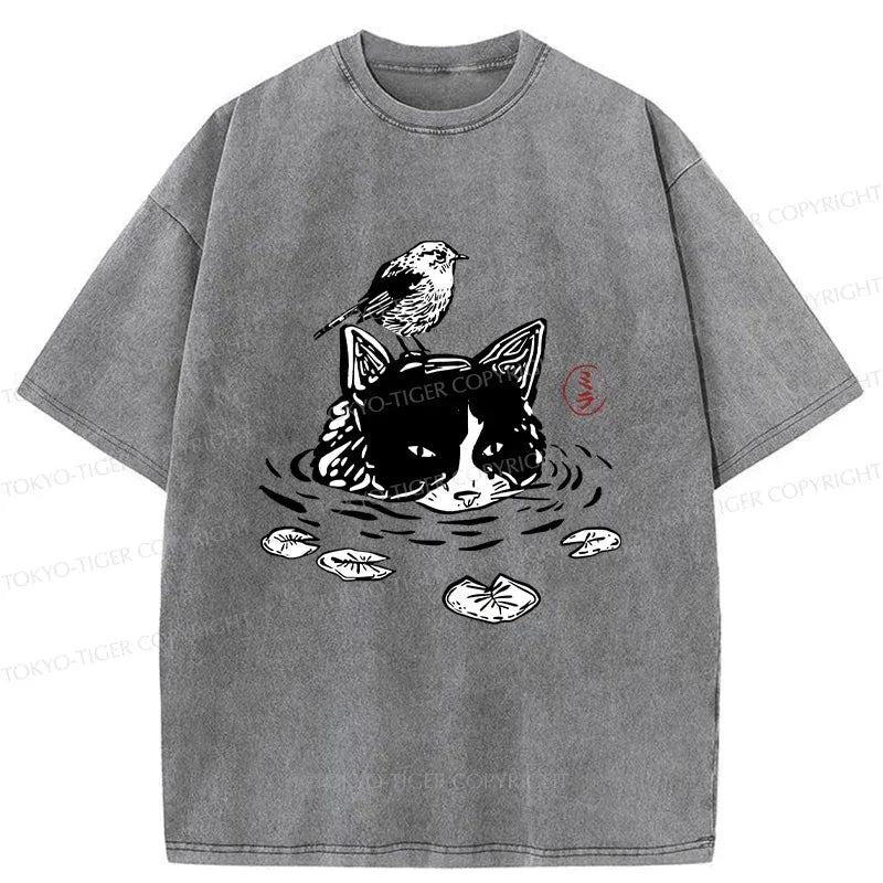 Kyoto Lion Cat T-Shirt Casual Style