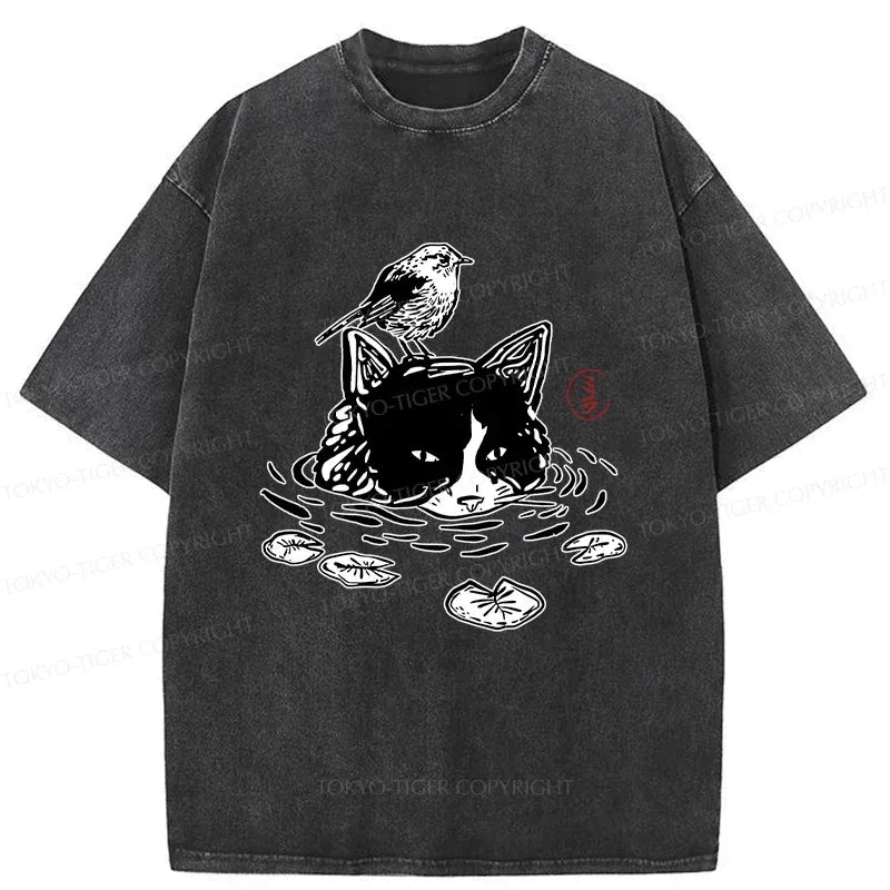Kyoto Lion Cat T-Shirt Casual Style