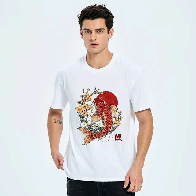 Japanese Koi Classic T-Shirt for Daily Wear
