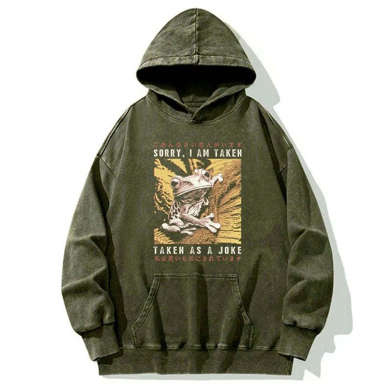 funny tragic frog japanese hoodie