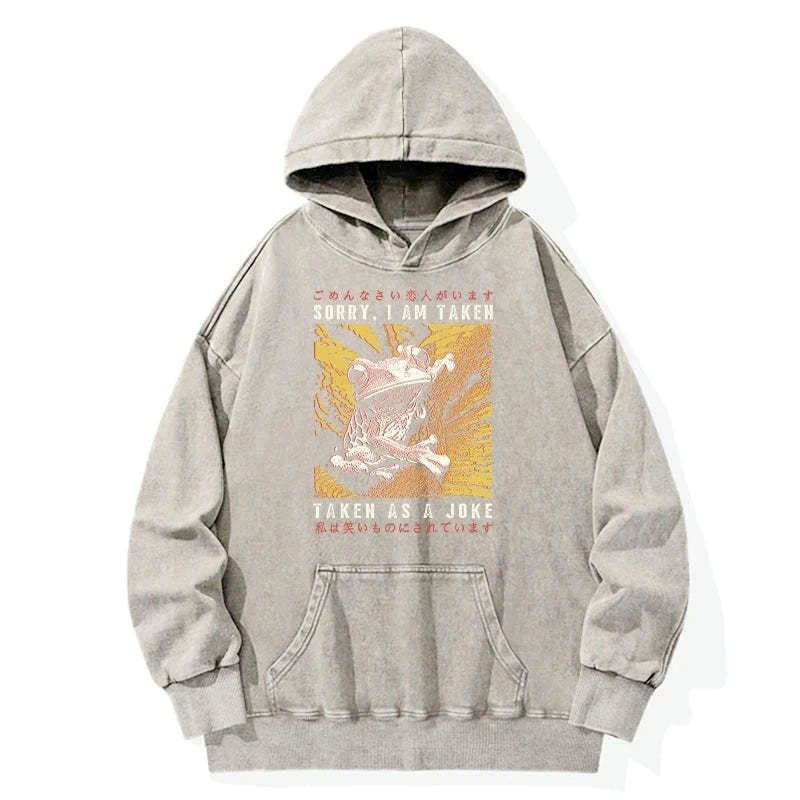 funny tragic frog japanese hoodie