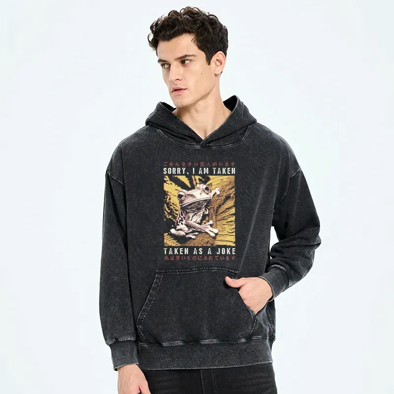 funny tragic frog japanese hoodie