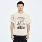 Kyoto-Lion Cat Talking To Itself Washed T-Shirt