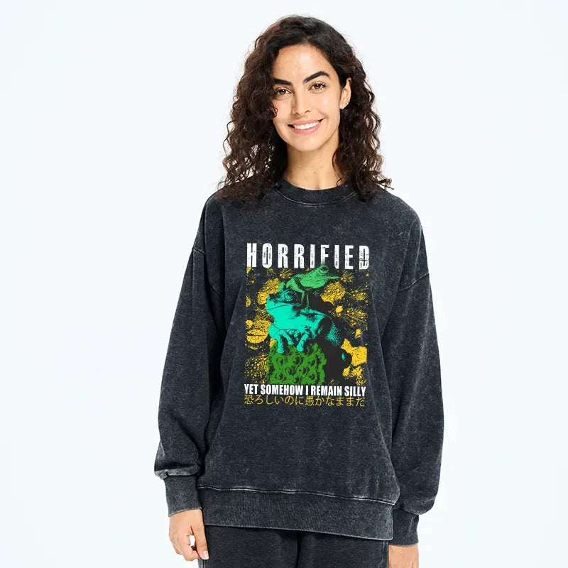 funny frog sweatshirt for daily wear