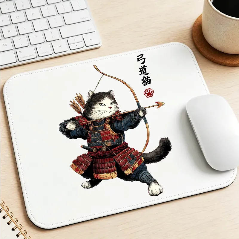 Kyoto-Lion Kyudo Samurai Cat Mouse Pad