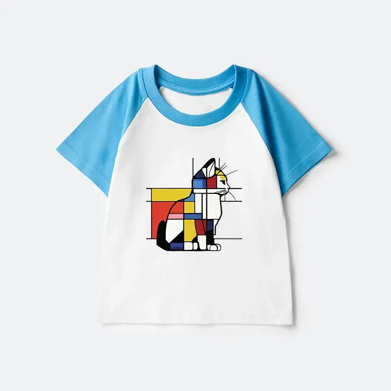 Best Seller Kids Cat Raglan T-Shirt
