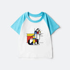 Kyoto Lion Cat Art Casual T-Shirt for Kids