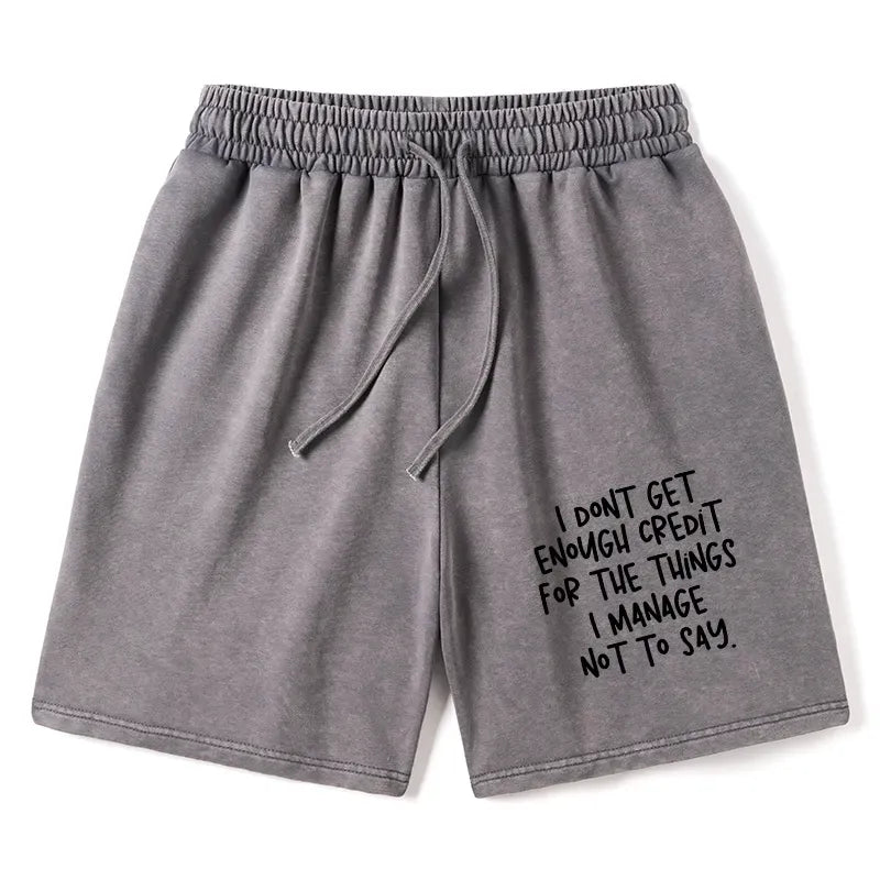 Trendy Japanese Style Washed Shorts