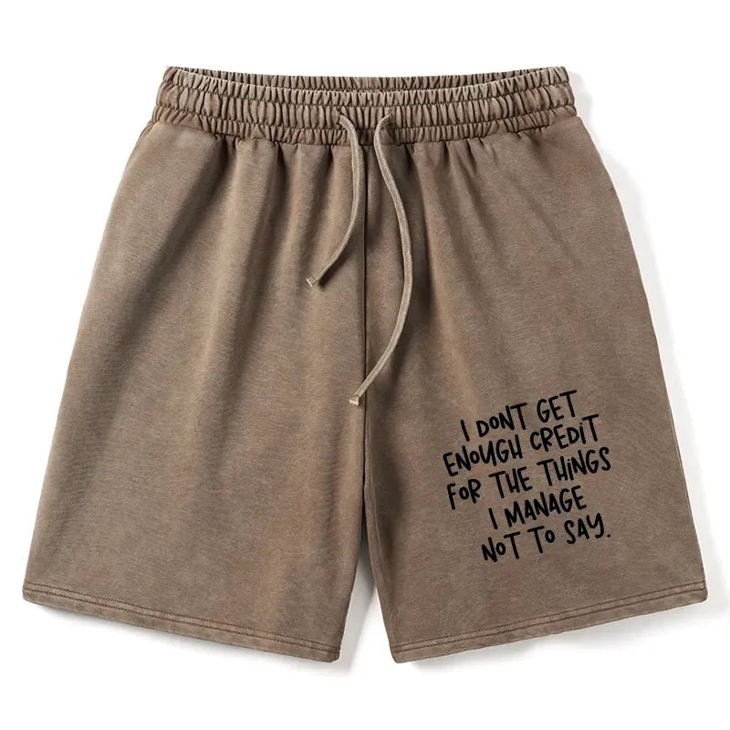 Trendy Japanese Style Washed Shorts