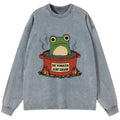 Japanese Frog Washed Long Sleeve T-Shirt