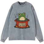 Japanese Frog Washed Long Sleeve T-Shirt