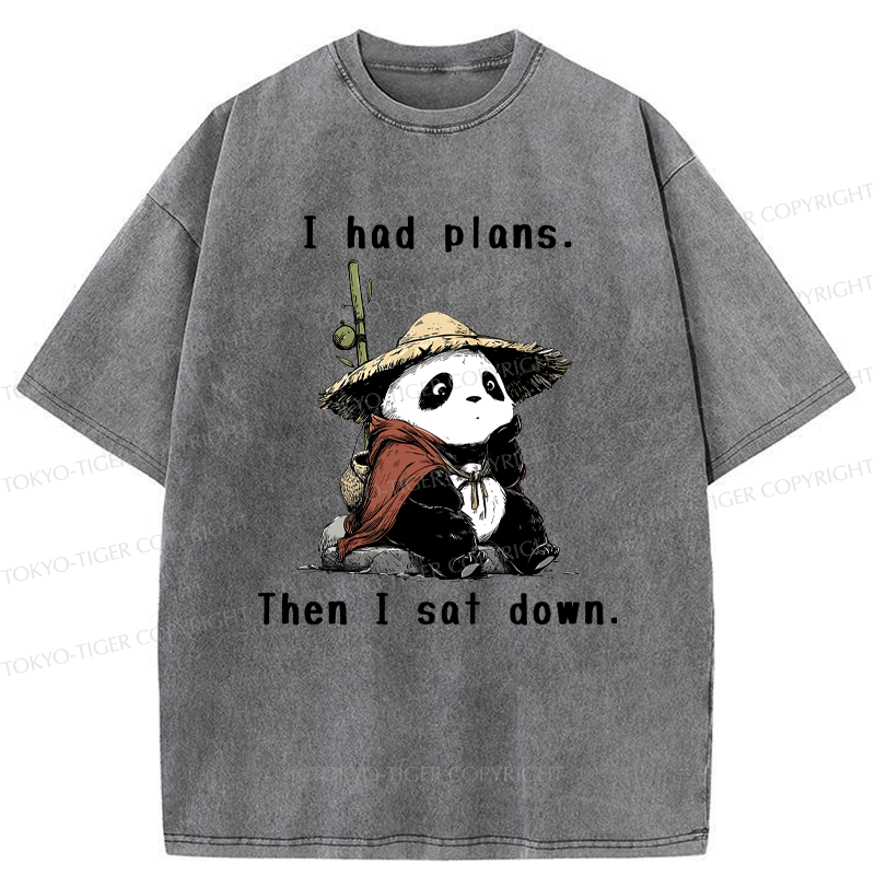 Kyoto-Lion The Maybe Later Panda Washed T-Shirt