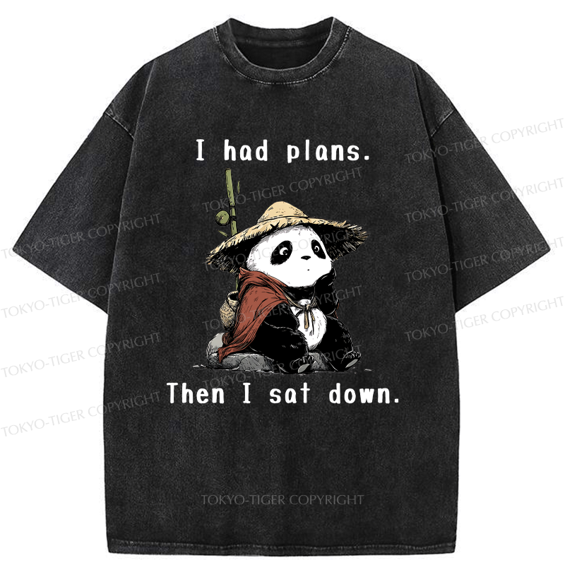 Japanese washed panda t-shirt for daily wear