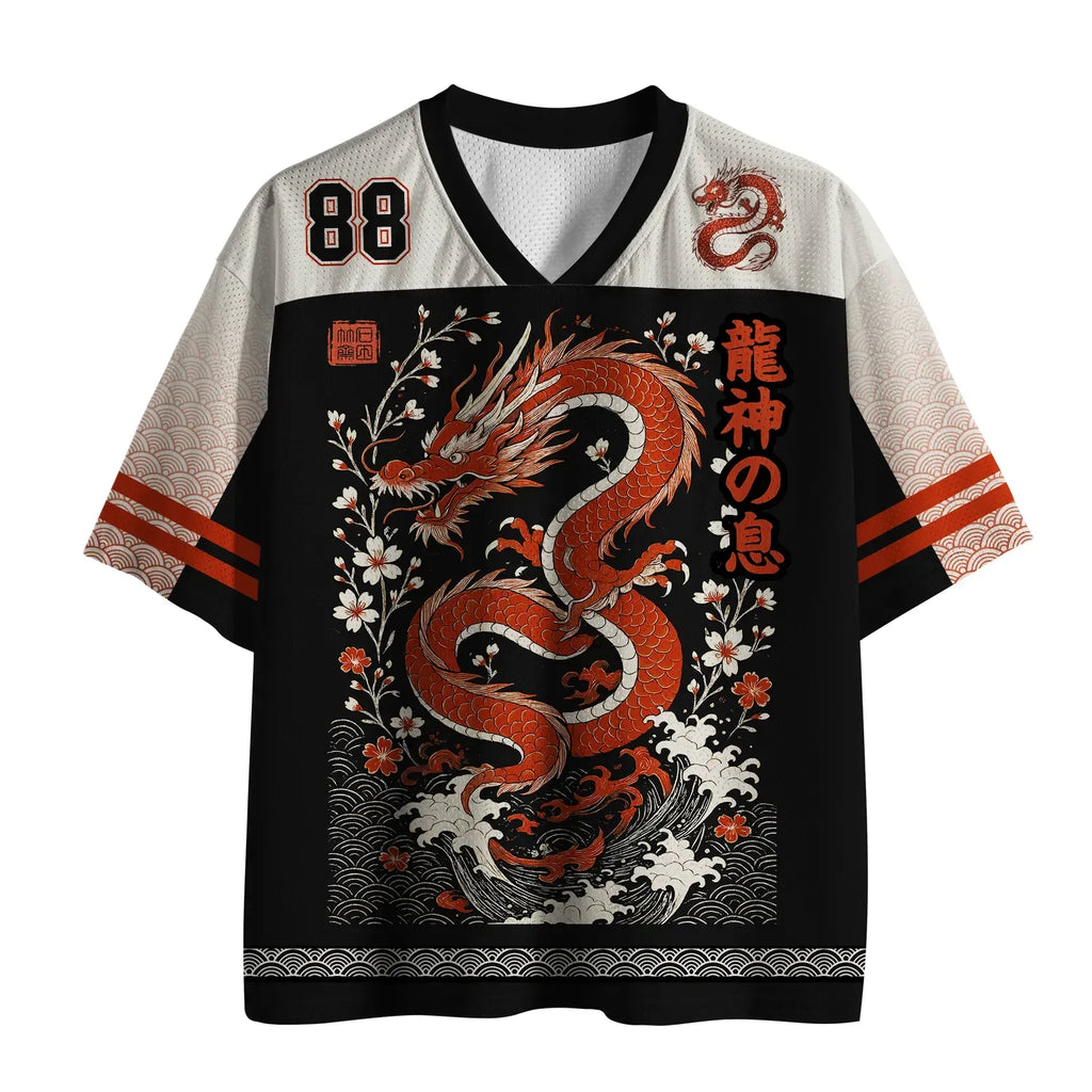Kyoto-Lion Where The Sakura Falls The Dragon Rises Mesh Jersey