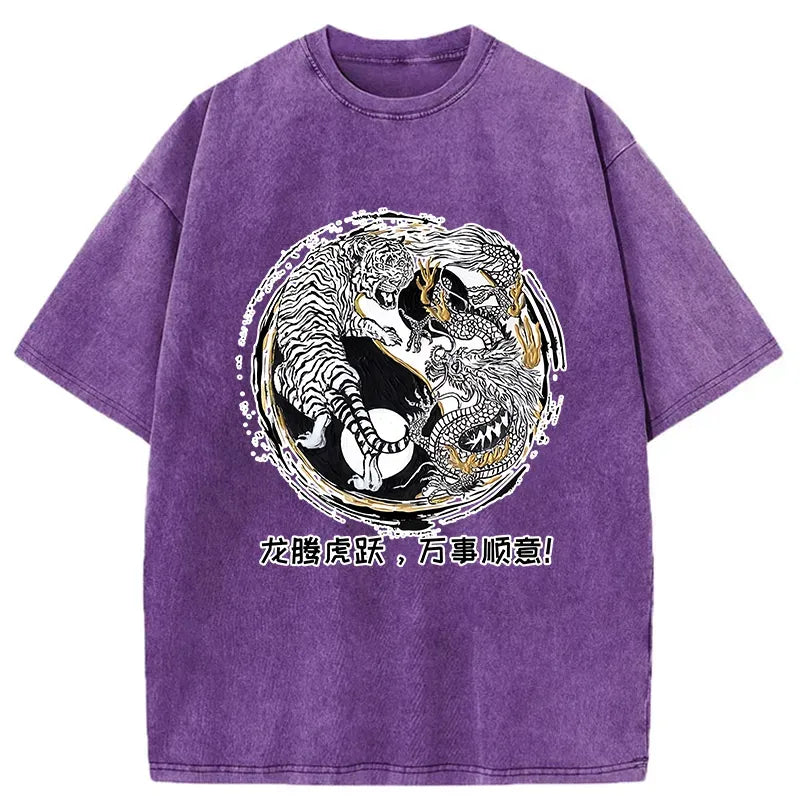 Japanese Ukiyo-e Dragon Tiger Tee Best Seller