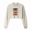 Vintage Japanese Art Crop Sweatshirt for Women