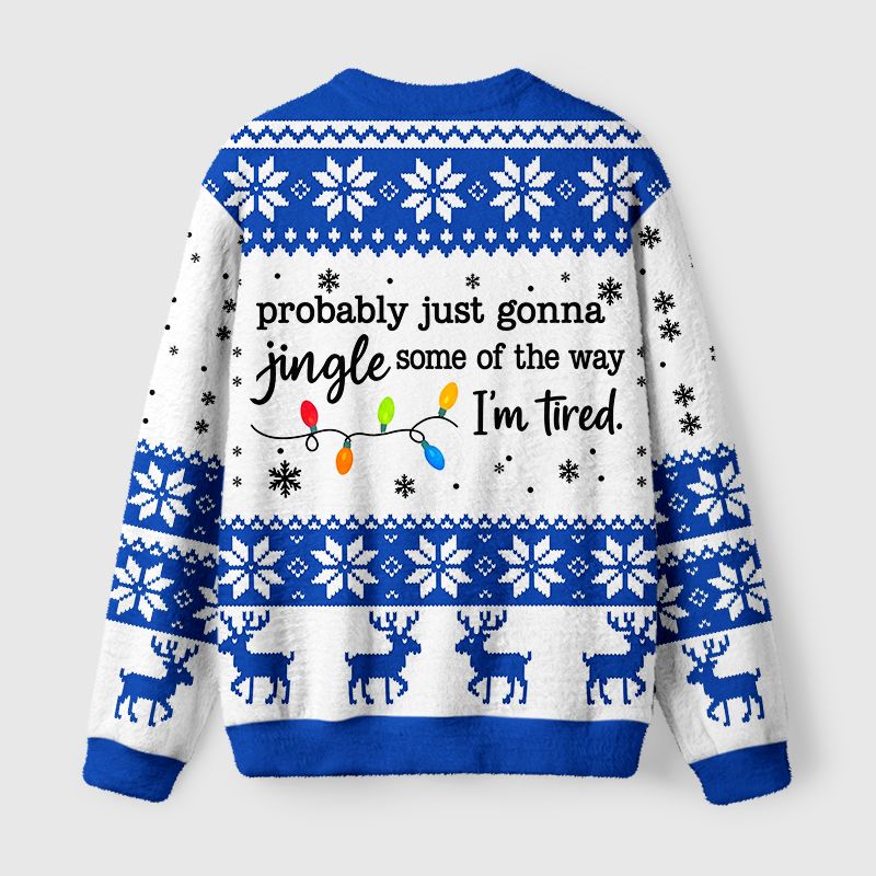 Kyoto-Lion Christmas Jingle Song Funny Fuzzy Christmas Ugly Sweatshirt
