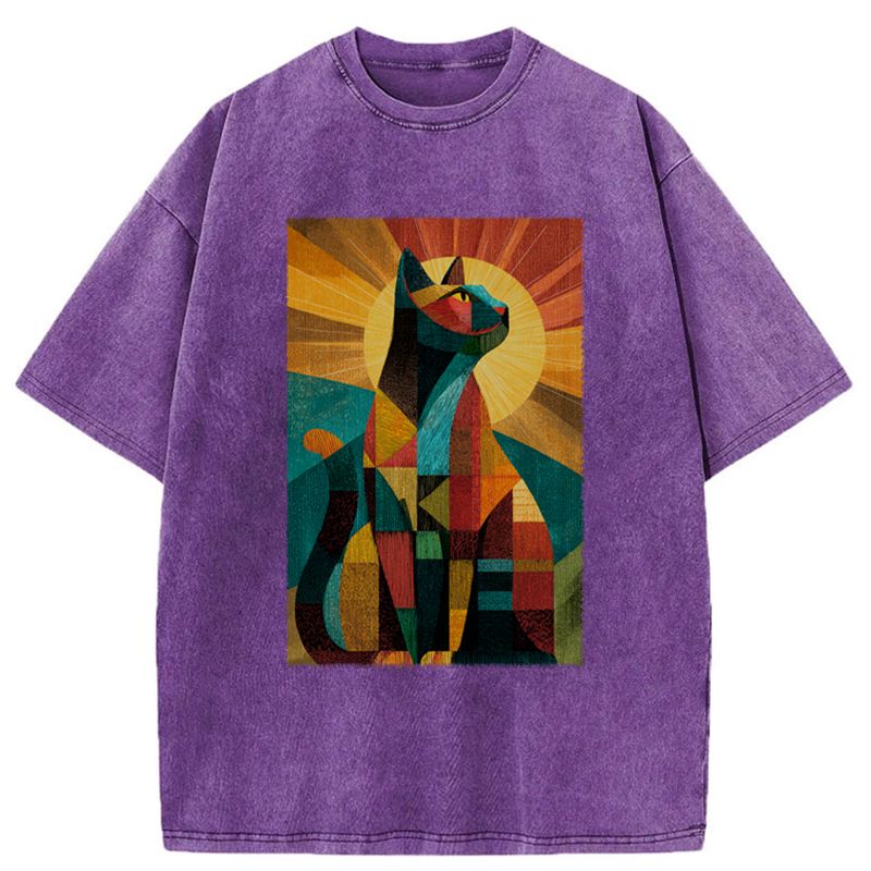Ukiyo-e Cat T-Shirt for Summer