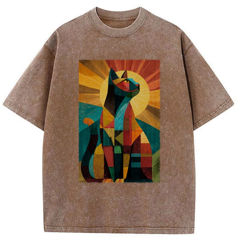 Ukiyo-e Cat T-Shirt for Summer