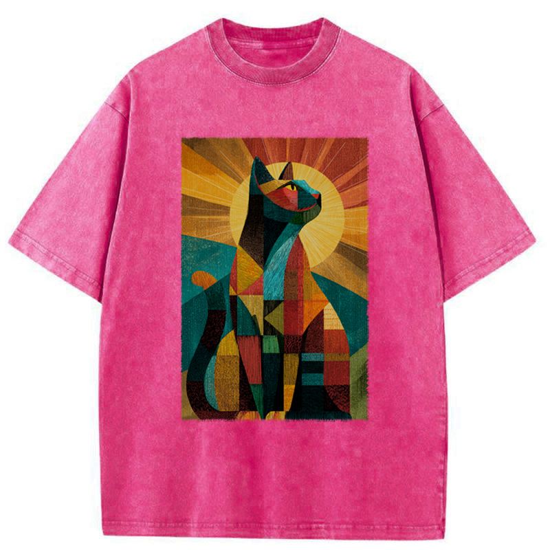 Ukiyo-e Cat T-Shirt for Summer
