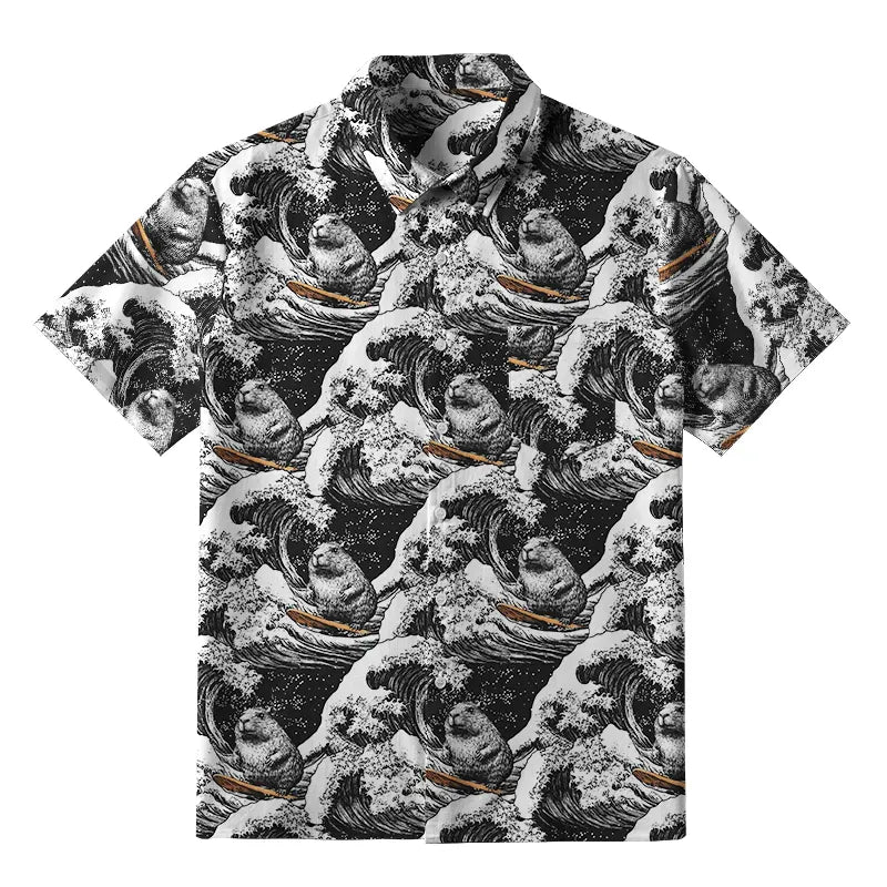 Kyoto Lion Unisex Cotton Shirt for Casual Daily Wear