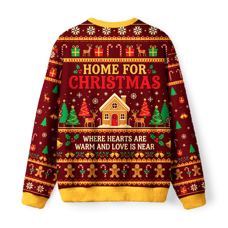 Kyoto-Lion Warm Quote Christmas Family Fuzzy Christmas Ugly Sweatshirt