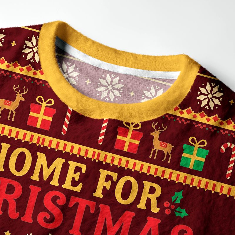Kyoto-Lion Warm Quote Christmas Family Fuzzy Christmas Ugly Sweatshirt