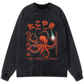Japanese Octopus Washed Long Sleeve T-Shirt