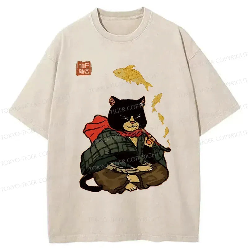 Washed Japanese T-Shirt for Streetwear