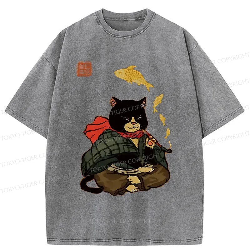 Washed Japanese T-Shirt for Streetwear