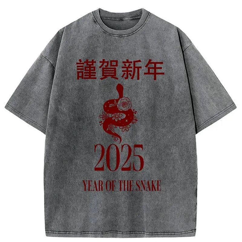 Washed Kyoto Lion T-Shirt for Daily Wear
