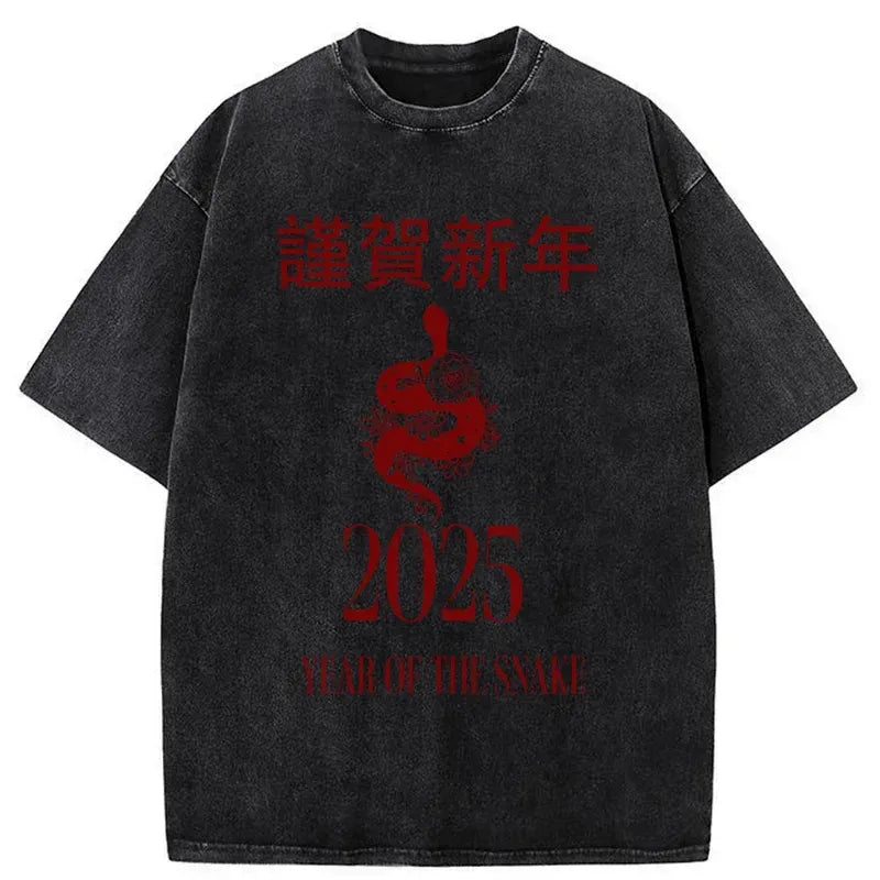 Washed Kyoto Lion T-Shirt for Daily Wear