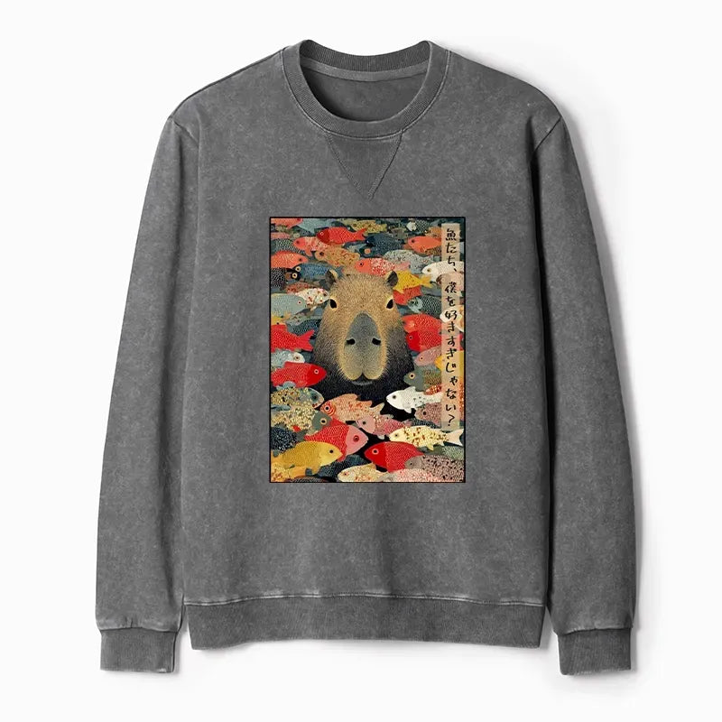 Kyoto Lion Washed Sweatshirt Best Seller
