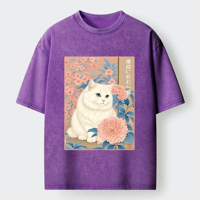 Japanese Cat T-Shirt for Daily Wear