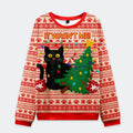 black cat christmas sweatshirt holiday special gift