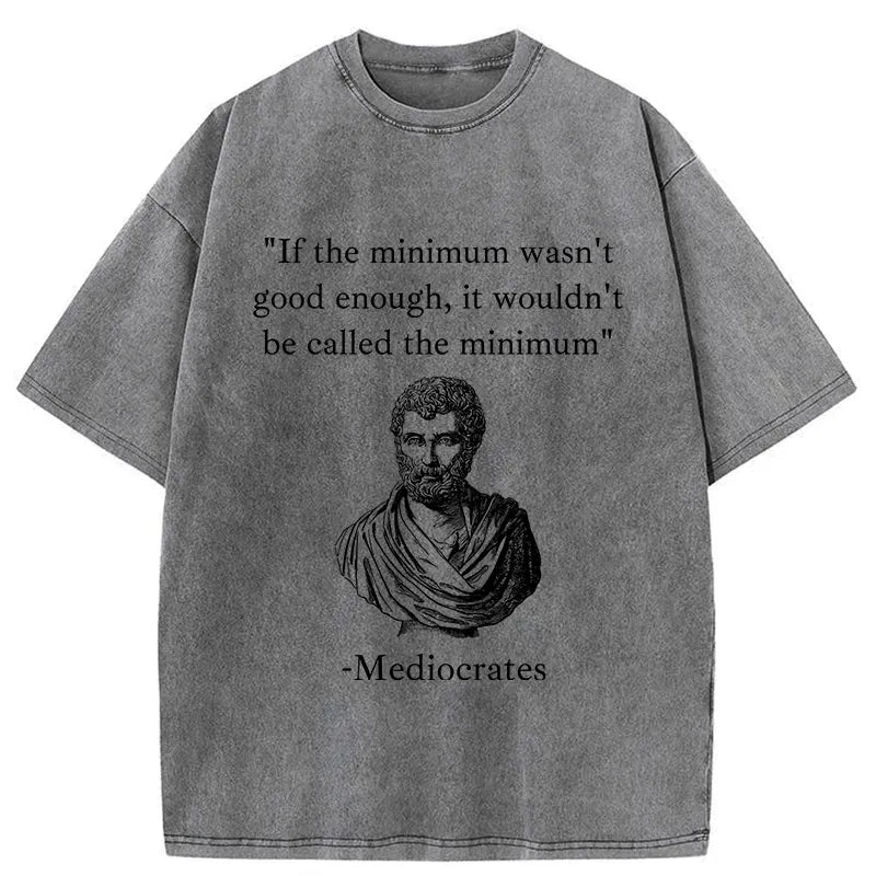 Kyoto-Lion Humorous Philosopher Funny Washed T-Shirt