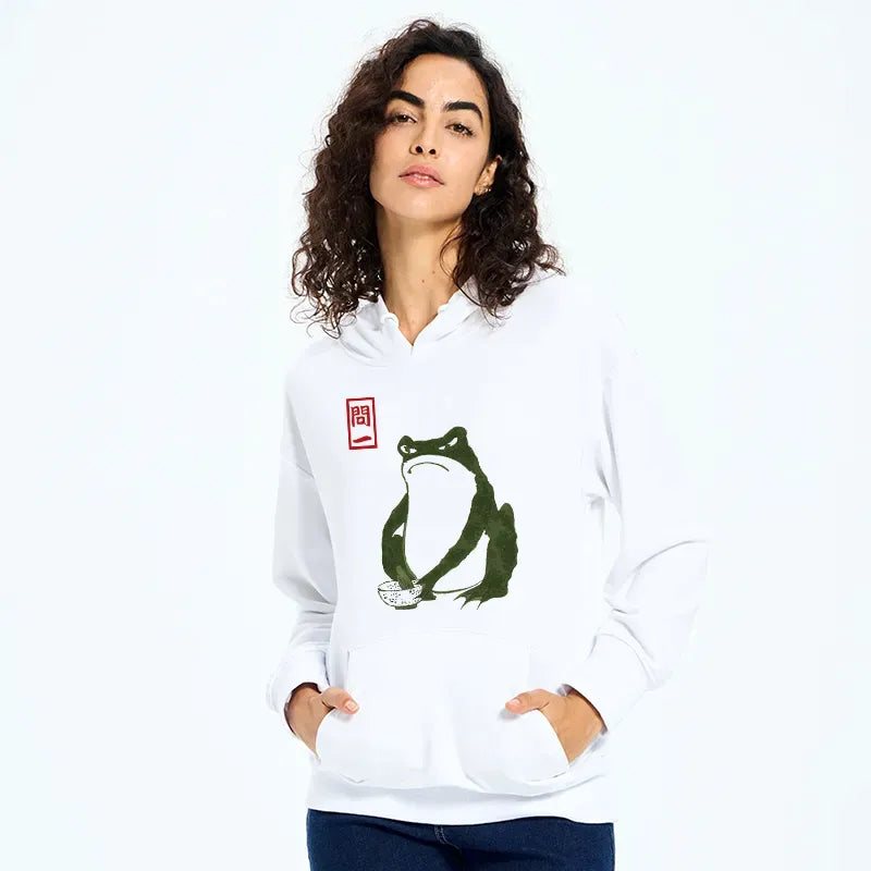 Kyoto-Lion Woodblock Print Frog Classic Hoodie