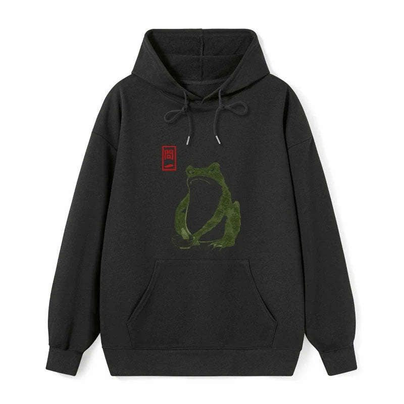 Kyoto-Lion Woodblock Print Frog Classic Hoodie