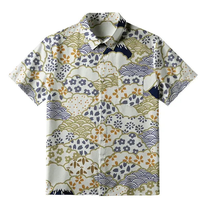 Japanese Button-up Shirt for Daily Wear