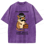 Kyoto-Lion It's Chewsday Innit Bruv Washed T-Shirt