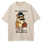 Kyoto-Lion It's Chewsday Innit Bruv Washed T-Shirt
